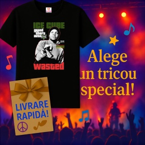 Tricou Ice Cube - GTA Style, muzica Hip-Hop, Dama | Barbat | Copii, Culoare Negru - Img 11