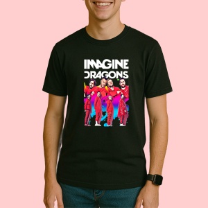 Tricou Imagine Dragons - Red Suits, muzica Hip-Hop / Pop / Rock, Dama | Barbat | Copii, Culoare Negru - Img 3