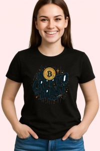 Tricou In crypto we trust, in crypto avem incredere, Copii | Dama | Barbat , tricou negru - Img 3