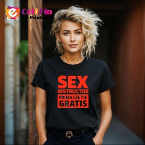 Tricou Instructor prima lectie gratis, Copii | Dama | Barbat , tricou negru - Img 8