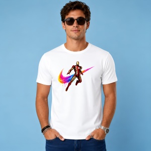 Tricou Iron Man Avengers Urban Paint Streak Hero Streetwear Design, din bumbac 100% Copii | Dama | Barbat - Img 3