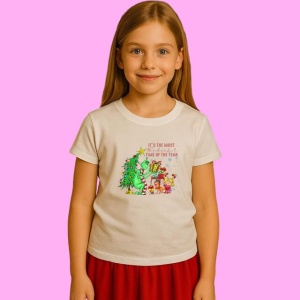 Tricou Its The Most Wonderful Time Of The Year Grinch Tree, din bumbac 100%, tricou alb, Copii | Dama | Barbat - Img 2