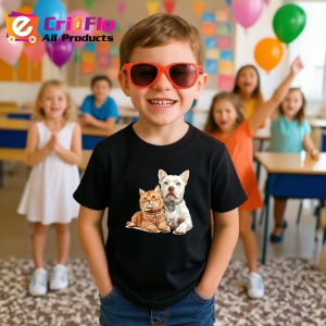 Tricou Jack Russell Terrier si pisica tabby echipa vesela Copii | Dama | Barbat Barbat - Img 20