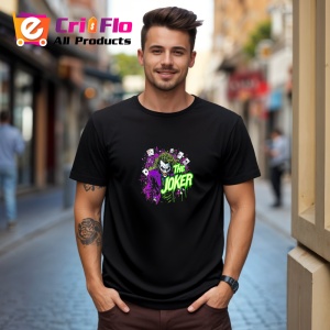 Tricou Joker efect topire contrast intens, Copii | Dama | Barbat , tricou negru - Img 10