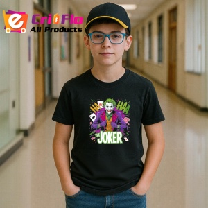 Tricou Joker expresie ha ha stil comic, Copii | Dama | Barbat , tricou negru - Img 6