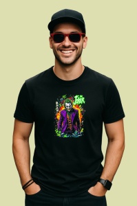 Tricou Joker in picioare culori stil comic, Copii | Dama | Barbat , tricou negru - Img 4