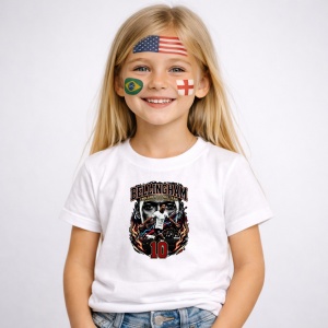 Tricou Jude Bellingham England World Cup Fifa 2026, din bumbac 100%, tricou alb, Copii | Dama | Barbat - Img 2