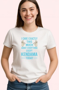 Tricou Kendama today funny quote about caring, din bumbac 100%, tricou alb, Copii | Dama | Barbat - Img 2
