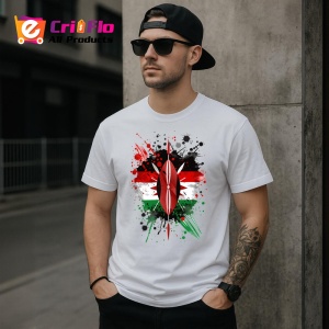 Tricou Kenya Steag Splash Art, Copii | Dama | Barbat - Img 5