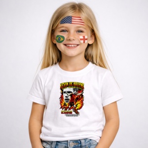 Tricou Kevin De Bruyne Belgium World Cup Fifa 2026, din bumbac 100%, tricou alb, Copii | Dama | Barbat - Img 2