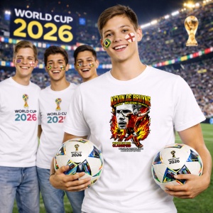 Tricou Kevin De Bruyne Belgium World Cup Fifa 2026, din bumbac 100%, tricou alb, Copii | Dama | Barbat - Img 7