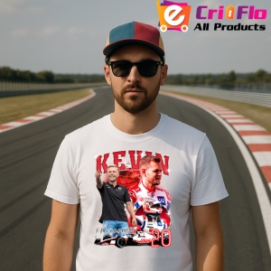 Tricou Kevin Magnussen Poster Colaj Echipa Haas Formula 1, Copii | Dama | Barbat - Img 4