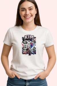 Tricou Kim Min Jae Coreea De Sud Fundas Fotbal, din bumbac 100% , tricou alb pentru Copii | Dama | Barbat - Img 3