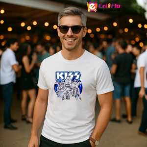 Tricou KISS - Blue Stage, muzica POP, Dama | Barbat | Copii - Img 3