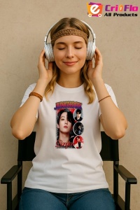 Tricou KPOP dama cu trupa formatia BANGTAN JUNGKOOK , music Coreean 146 - Img 8