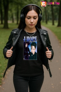 Tricou KPOP dama cu trupa formatia J-HOPE 2 , music Coreean 231 - Img 6