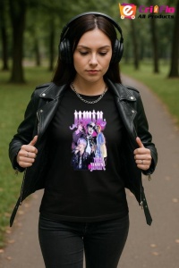 Tricou KPOP dama cu trupa formatia JIMIN PARK JIMIN , music Coreean 236 - Img 5