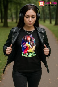 Tricou KPOP dama cu trupa formatia LALISA BLACK PINK , music Coreean 252 - Img 5