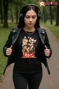 Tricou KPOP dama cu trupa formatia LISA 9 , music Coreean 262