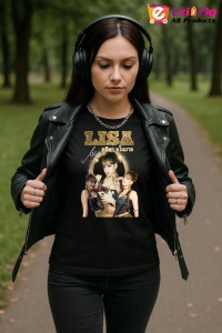 Tricou KPOP dama cu trupa formatia LISA GOLD , music Coreean 264 - Img 5