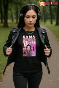 Tricou KPOP dama cu trupa formatia SANA , music Coreean 283 - Img 6