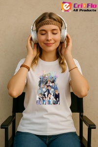 Tricou KPOP dama cu trupa formatia stray kids 3 , music Coreean 291 - Img 9