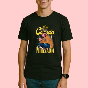 Tricou Kurt Cobain - Nirvana Tribute, muzica POP, Dama | Barbat | Copii, Culoare Negru