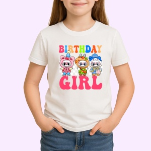 Tricou Labubu birthday girl, Unisex Dama si Barbat | Copii