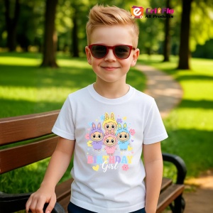 Tricou Labubu birthday multiplu, Unisex Dama si Barbat | Copii - Img 5