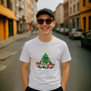 Tricou Labubu brad craciun, Unisex Dama si Barbat | Copii - Img 9