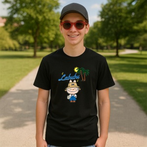 Tricou Labubu detectiv, Unisex Dama si Barbat | Copii, Culoare Negru - Img 4