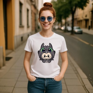 Tricou Labubu dragon train, Unisex Dama si Barbat | Copii - Img 8