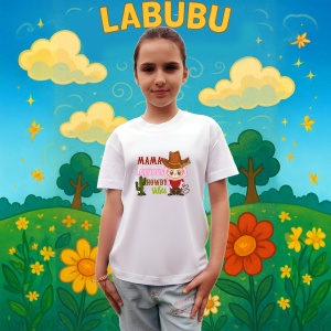 Tricou Labubu howdy mama, Unisex Dama si Barbat | Copii - Img 3