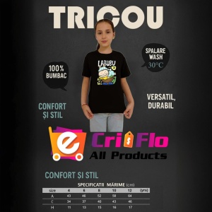 Tricou Labubu kiwi hamac, Unisex Dama si Barbat | Copii, Culoare Negru - Img 12