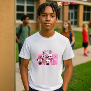 Tricou Labubu party roz, Unisex Dama si Barbat | Copii - Img 10