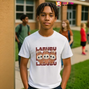 Tricou Labubu trio maro, Unisex Dama si Barbat | Copii - Img 10