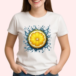 Tricou Lamaie galbena si stropi de energie, Fructe, Copii | Dama - Img 2