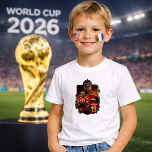 Tricou Lamine Yamal Spain World Cup Fifa 2026 V9, din bumbac 100%, tricou alb, Copii | Dama | Barbat - Img 5