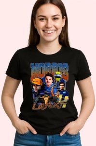 Tricou Lando Norris Ilustratie Masina Echipa Mclaren Formula 1, Copii | Dama | Barbat - Img 3