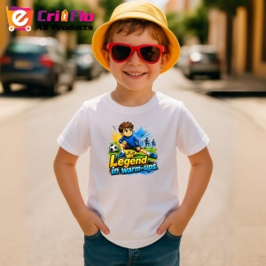 Tricou Legend In Warm Ups Copil Fotbalist V1, din bumbac 100% , tricou alb pentru Copii | Dama | Barbat - Img 4