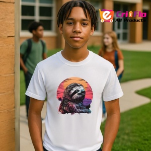 Tricou Lenes cu peisaj la apus stil tropical Copii | Dama | Barbat - Img 5