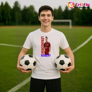 Tricou Lewandowski Robert Bayern Prezentare - Copii | Dama | Barbat - Img 3