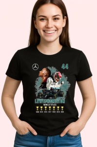 Tricou Lewis Hamilton Colaj Masina Trofee Mercedes Formula 1, Copii | Dama | Barbat - Img 3