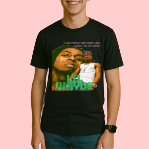 Tricou Lil Wayne, muzica Indie Pop, Dama | Barbat | Copii, Culoare Negru - Img 3