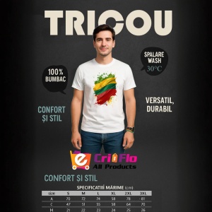 Tricou Lithuania Steag Splash Art, Copii | Dama | Barbat - Img 6