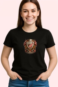 Tricou Logo Atletic Bilbao Fotbal Club Spania, din bumbac 100%, tricou negru Copii | Dama | Barbat - Img 3