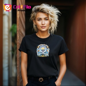 Tricou Logo Manchester City Minge Fotbal Albastru, din bumbac 100%, tricou negru Copii | Dama | Barbat - Img 8