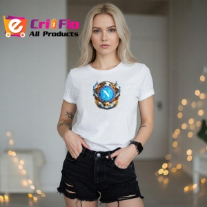 Tricou Logo Ssc Napoli Fotbal Club Italia V1, din bumbac 100% , tricou alb pentru Copii | Dama | Barbat - Img 7
