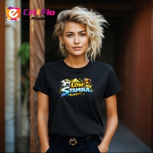 Tricou Low Stamina Minge Fotbal Obosita Amuzant, din bumbac 100%, tricou negru Copii | Dama | Barbat - Img 8