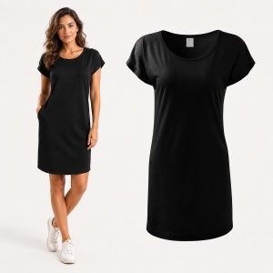 Tricou Lung Tip Rochie Damă Malfini Love 123, Roz, 95% Vâscoză, Croială Lejeră, Guler Tip Barcă, XS–2XL - Img 22